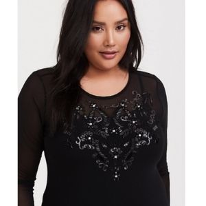 Torrid sheer jeweled top